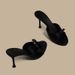 Comfortable French Bow High Heel Sandals Women's Thin Heel With Skirt Versatile Temperament Cool Slippers Women's Summer Not Tired Feet_vogvips.com