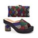 High heel bag with set rhinestone embellish color diamond shoe bag set_vogvips.com