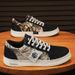 Men's Color Block Flat Low Top Sneakers Breathable Lightweight Casual Vintage Retro Versatile Sport Shoes For Daily Walking_vogvips.com