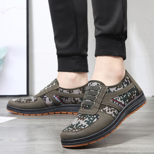 Euro Step 2025 Old Beijing Cloth Sports Work Flat Slip-On Cowhide Sole Men's Casual Dad Shoes_vogvips.com