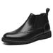 Chelsea Boots Men's Martin Boots Business Style High-top Leather Shoes Genuine Leather Boots Korean Version Short Boots_vogvips.com