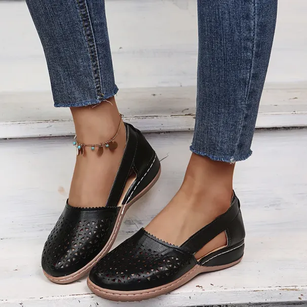2023 New Women Wedges Sandals Hollow Out Vintage Woman Shoes Slip On Casual Sewing Ladies Sandal Female Summer Zapatos_vogvips.com