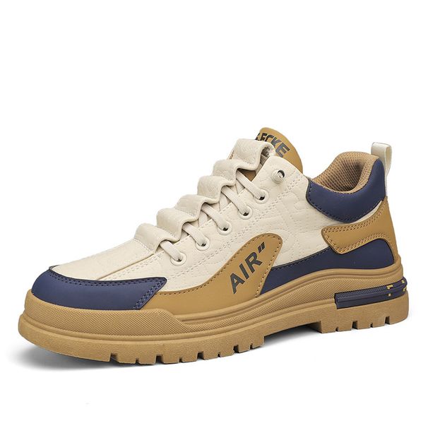 Men's Shoes Autumn And Winter Trendy Mid High Top Casual Shoes For Teenagers Outdoor Slip On Sneakers For Students Thick Soled Trendy Shoes_vogvips.com
