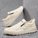 2026 Spring New Arrival Men’s Casual Shoes:Mesh Sneakers, Comfortable And Non-Slip, Versatile Zipper-Style Slip-Ons With A Mesh Upper_vogvips.com