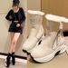 Winter New Round Head Plush Thermal Side Zipper Low Barrel Flat Bottom Casual Student Women's Snow Boots_vogvips.com