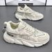 Spring New Breathable Sports Men's Versatile Thick Sole Casual Running Black Dad Trendy Shoes_vogvips.com