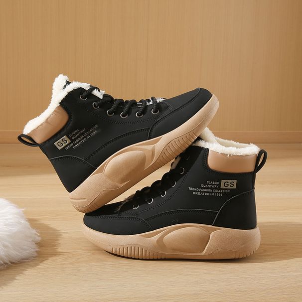 High-top Velvet Martin Boots Female Student Platform Casual Warm Street Shoes_vogvips.com