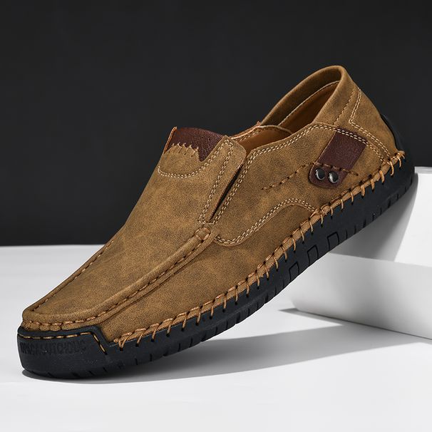 New Soft Men Loafers Slip On Leather Casual Shoes For Men Moccasins Plus Size 38-48 Flats Sneakers Men Handmade Design Man Shoes_vogvips.com