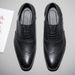 Euro Step Men's Brogue Formal Leather Large Size Business Casual Pointed Toe Single Wedding Oxford Shoes_vogvips.com