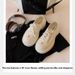 Grape Mom's Style Women's White Canvas Shoes Lace-Up round Toe Thick Sole 7cm Autumn Winter_vogvips.com