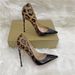Foreign Trade Wholesale European And American Gradient Color CM Pointed Toe Stiletto Soft Leather Single Leopard Print_vogvips.com