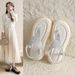 TEH3812 Rhinestone Flat Toe Clip Sandals For Women 2025 Summer Outdoor Niche Fashion High-end Design Sense With Dress_vogvips.com