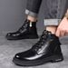 European Warm Series 2025 New Outdoor Martin Leather High Top Men's Work Motorcycle Boots British Style Oxford Sole_vogvips.com