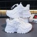 Korean-Style New Sports Shoes Boys Girls, 2026 Spring Summer, Comfortable Breathable Running Shoes, White Sneakers For_vogvips.com