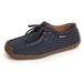 Women's European And American Large-size Soft Leather Soft-soled Loafers, Casual Flat Snail Shoes, Comfortable Slip-on_vogvips.com