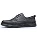 Spring New Top Layer Cowhide Pigskin Lining Wear-Ristant Breathable Casual Bus Lace-Up Men's Leather Dad_vogvips.com