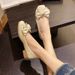 Spring And Summer Fairy French Bow Beanie Shoes Women's Shallow Mouth Single Shoes Ladyshoes Grandma Shoes_vogvips.com