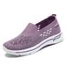 Female Old Beijing Cloth Shoes Middle-aged And Elderly Mother Shoes Flying Woven Breathable Casual Shoes One Pedal Flat Shoes Single Shoes_vogvips.com