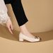 2026 New Fashion Women's High Heels, French Style Bowknot Genuine Leather Slip-On Casual Mary Jane Shoes_vogvips.com