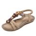 Chenyang Bird 2024 New Ethnic Sandals Bohemian Beaded Large Size Flat Shoes_vogvips.com