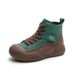 Martin Boots Women's Shoes Platform Heightening Short Boots High Top Casual Shoes Retro British Style_vogvips.com