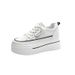 Women's White Leather With Internal Height Increase And Thick Soles, 2023 New Fashion Model For All Seasons, Breathable,_vogvips.com