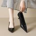 Pointed Single Shoes Women's Thin Heels Black Work Shoes Shallow Temperament High Heels Women Are Not Tired_vogvips.com
