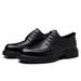 Autum High-Ed Top Layer Cowhide Busiess Me's Commutig Geuie Leather Thick Sole Casual Lace-Up Sigle Shoes For_vogvips.com