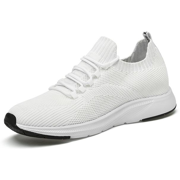 Inner Heightening Men's Shoes Cm Flying Woven Mesh Heightening Shoes Men's Little White Sports Shoes Casual Running_vogvips.com