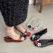 Korean Shoe Flower Jelly Shoe Accessories Hole Shoes Crystal Shoes Decorative Pink Fringed Flower Decorative Shoe Buckle_vogvips.com