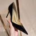 Pointed Toe V-Cut Nude High Heels Autumn Winter 2025 New Style Thin Heel Socialite Comfortable Women's Elegant Sexy_vogvips.com