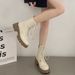 Black Height-Increasing Thick-Soled British Style Martin Summer 2023 New Lace-Up Short Boots For Petite Women Super_vogvips.com