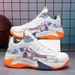 High-Top Basketball Sneakers For Running & Sports - Lightweight Breathable Mesh With Rubber Sole - Round Toe Design For Casual & Athletic Wear_vogvips.com