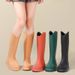 Voyage 2025 New Cross-Border High Boots Women, Outdoor Flat Waterproof Non-Slip Japanese Style Long Tube Rain Shoes For Women_vogvips.com