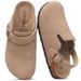 Comwarm Women's Suede Clogs With Adjustable Strap Cork Footbed Leather Mules Slippers Unisex Outdoor Comfortable Potato_vogvips.com