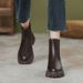 Thick-Soled Martin For Women British Style 2023 New Summer Thin Tube Brown Ankle Boots_vogvips.com