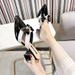 Cross-Border High For Women 2025 Summer New Style Women's Shoes Closed-Toe Bowknot Half Internet Celebrity Outdoor Thick_vogvips.com
