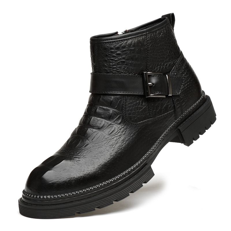Men's Shoes Dress Leather Shoes Men's, Leather Boots Men's Medium Casual Shoes Large Size_vogvips.com