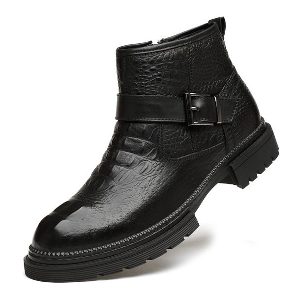 Men's Shoes Dress Leather Shoes Men's, Leather Boots Men's Medium Casual Shoes Large Size_vogvips.com