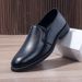 Men’s Shoes Black Leather Shoes Men's Breathable Korean Style Trendy Casual Shoes Business Formal Men's Leather Shoes Round Head_vogvips.com