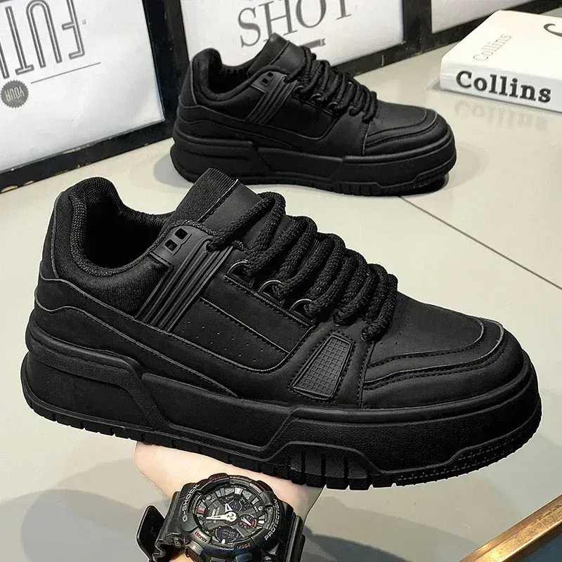 Men's Sneakers White Leather Casual Comfortable Running For Men Platform Sport Shoes Atillas Hombre_vogvips.com