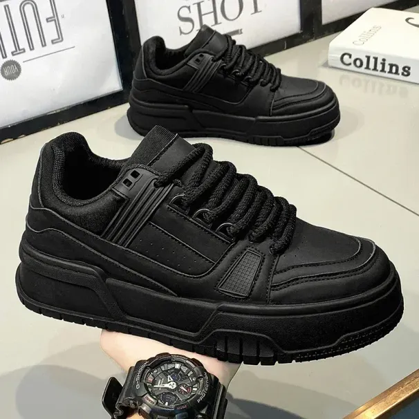 Men's Sneakers White Leather Casual Comfortable Running For Men Platform Sport Shoes Atillas Hombre_vogvips.com