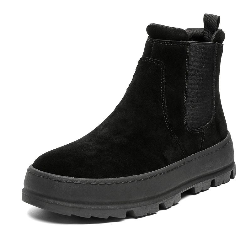 Couple Casual Chelsea Boots Thick-soled Height Increasing Tooling Boots Sleeve Martin Boots_vogvips.com