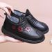 Winter Old Beijing Elderly Women's Cotton Warm Fleece Soft Sole Middle-aged Mom Shoes Snow Boots_vogvips.com