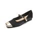 French Small Fragrant Temperament Single Shoes Women's Square Head Low Heel With Skirt Gentle Mary Jane Shoes_vogvips.com