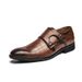 Suitable For All Seasons Business Pointed Toe Buckle New Casual Men's Korean Style Hairstylist Leather Shoes_vogvips.com