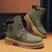 European Warm Series Spring And Autumn New High-top Martin Men's Korean Version Versatile Thick-soled Non-slip Work Short Boots Trendy Shoes_vogvips.com