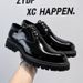 Retro Dress Business Casual Leather Shoes Business Commuter Bright Leather Oxford Shoes Dress Wedding Shoes_vogvips.com
