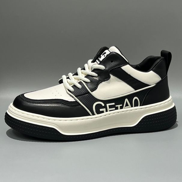 Men's Sports Style Genuine Leather Breathable Fashionable Casual Youth Versatile Autumn Trendy Shoes Lightweight_vogvips.com