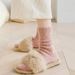 Soft & Warm Wool Blend Socks For Men And Women - Mid-Crew Cotton Knit Socks With Ribbed Design - Cozy & Breathable For All Seasons_vogvips.com